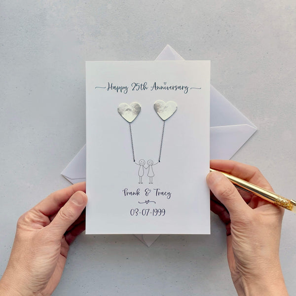 25th anniversary card - Silver anniversary