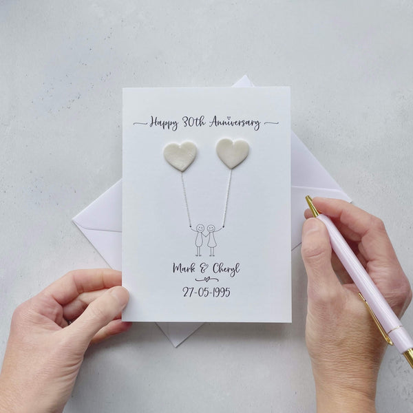 30th anniversary card - Pearl anniversary