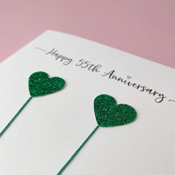 55th anniversary card - Emerald anniversary