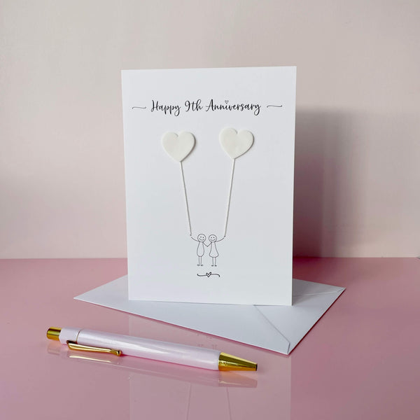 9th anniversary card - Pottery anniversary