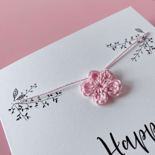 Mother's Day crochet flower card