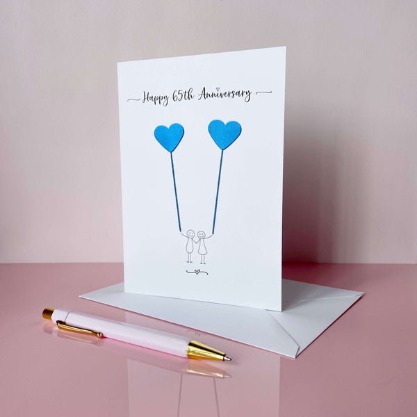 65th anniversary card - Blue Sapphire