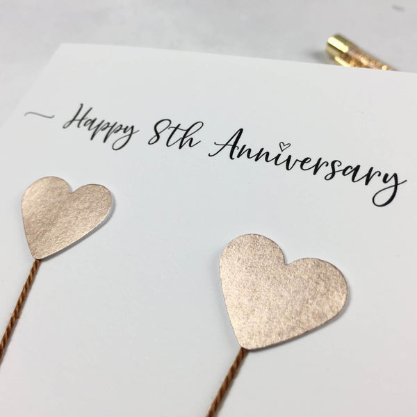 8th anniversary card - Bronze anniversary