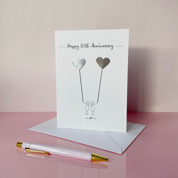 10th anniversary card - Tin Aluminium anniversary