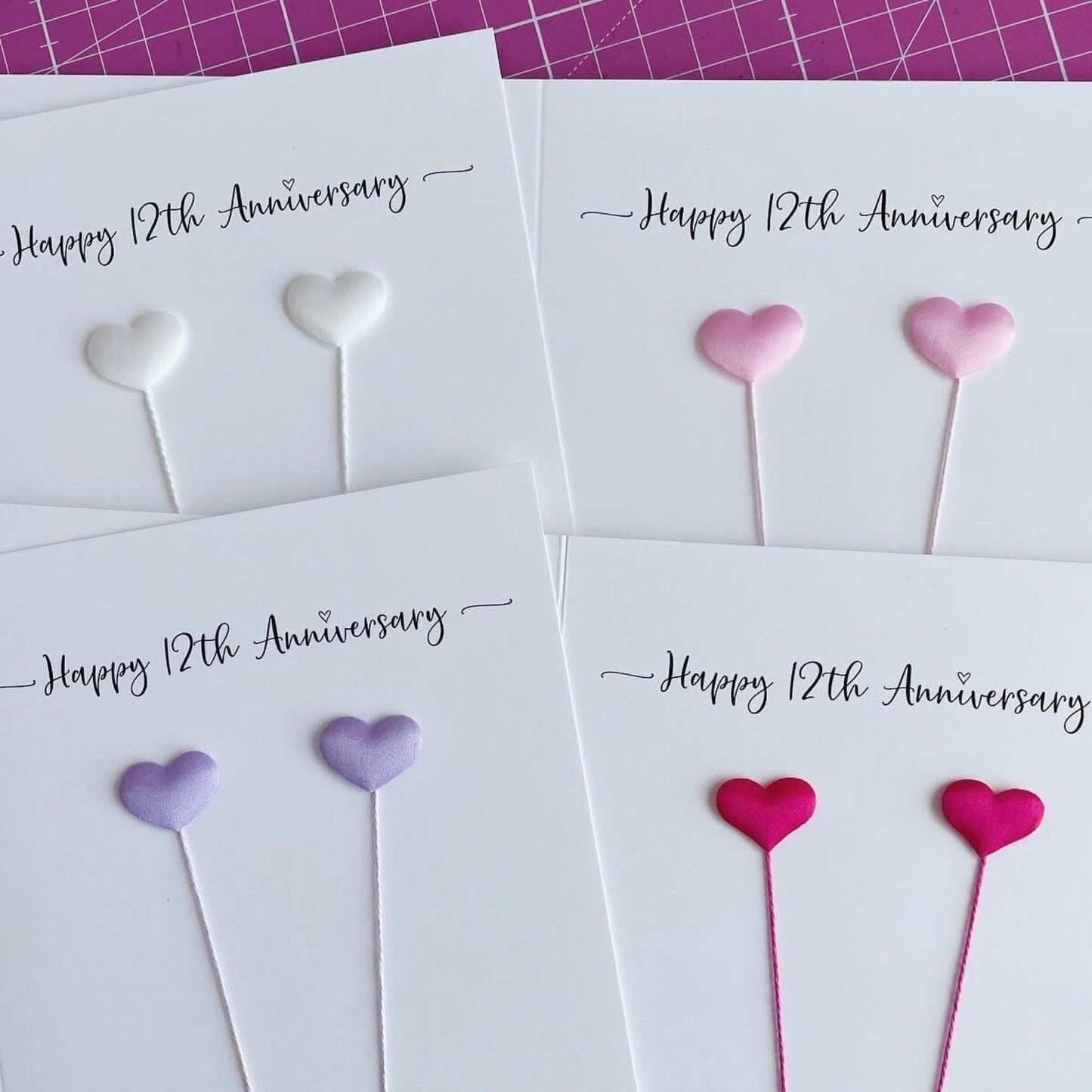 12th anniversary card - Silk anniversary