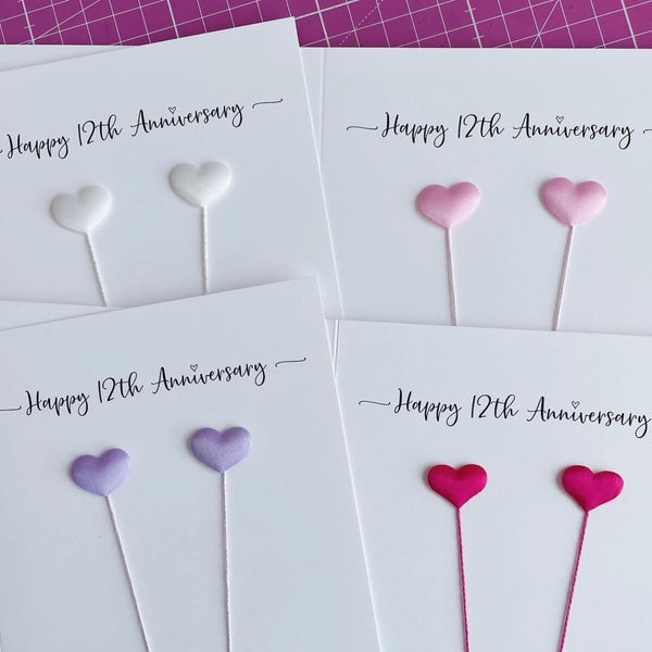 12th anniversary card - Silk anniversary