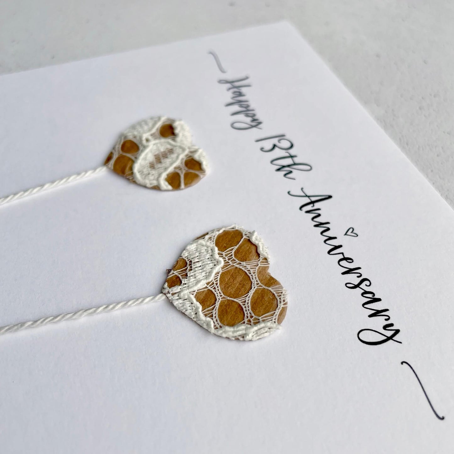 13th anniversary card - Lace anniversary