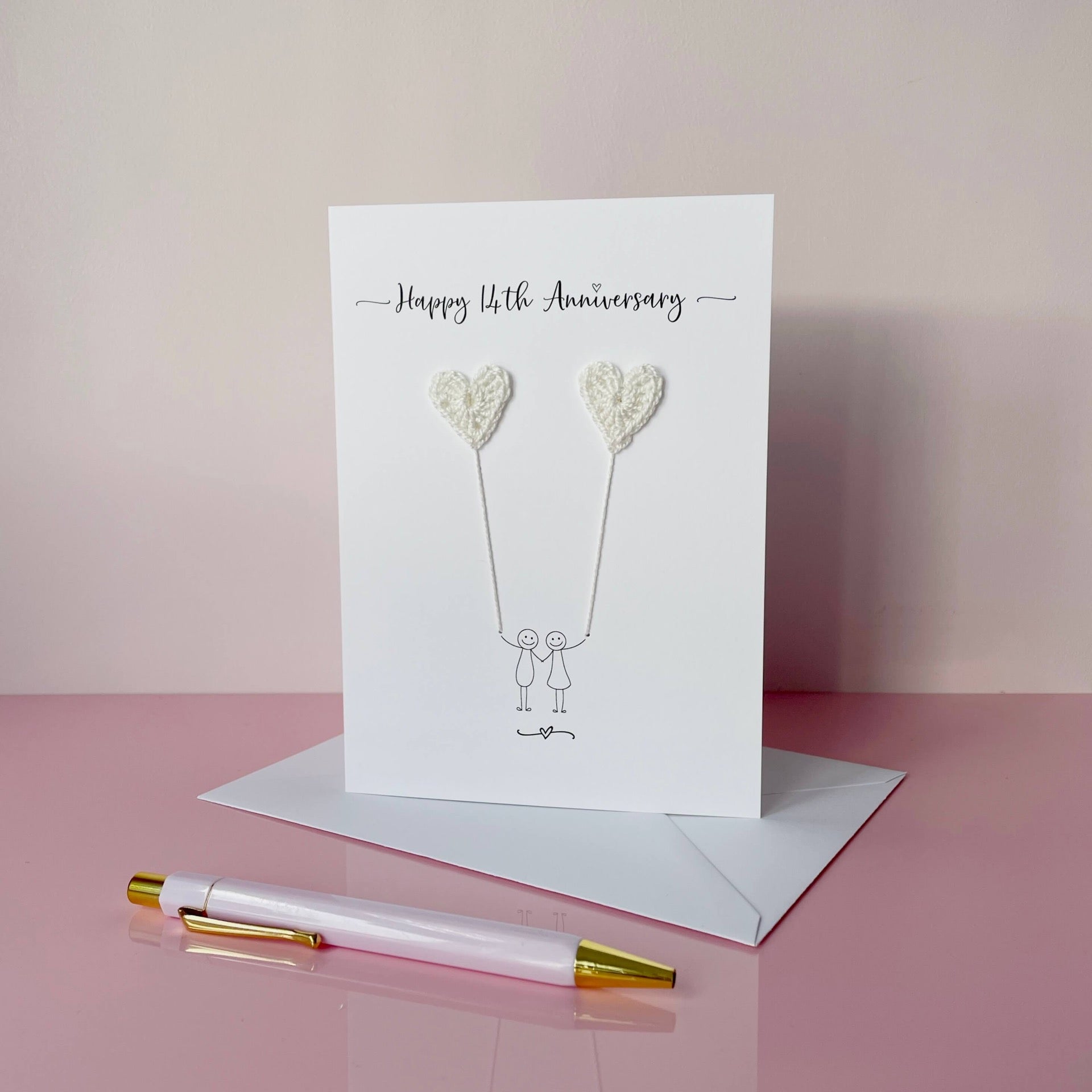 14th anniversary card - Ivory anniversary – Mollycat Studio