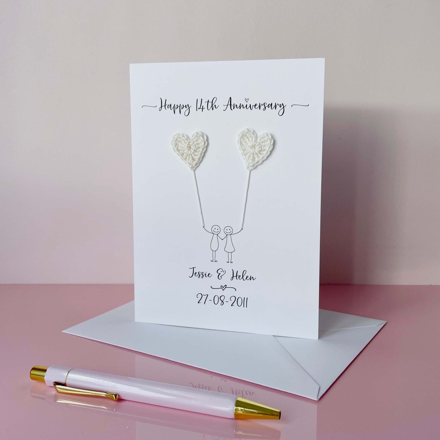 14th anniversary card - Ivory anniversary