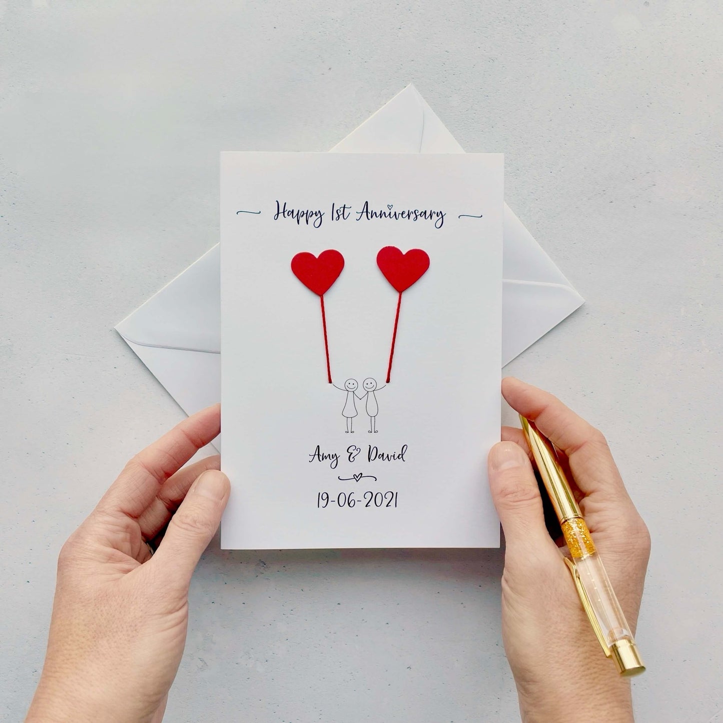 1st Anniversary Card – Paper anniversary