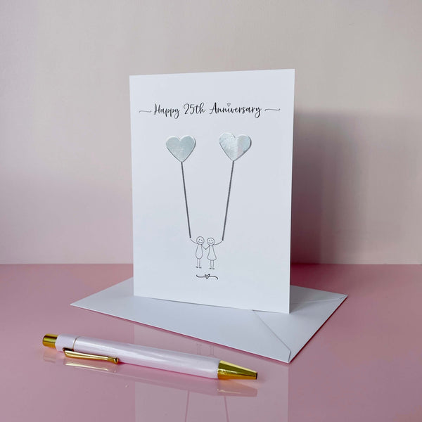 25th anniversary card - Silver anniversary