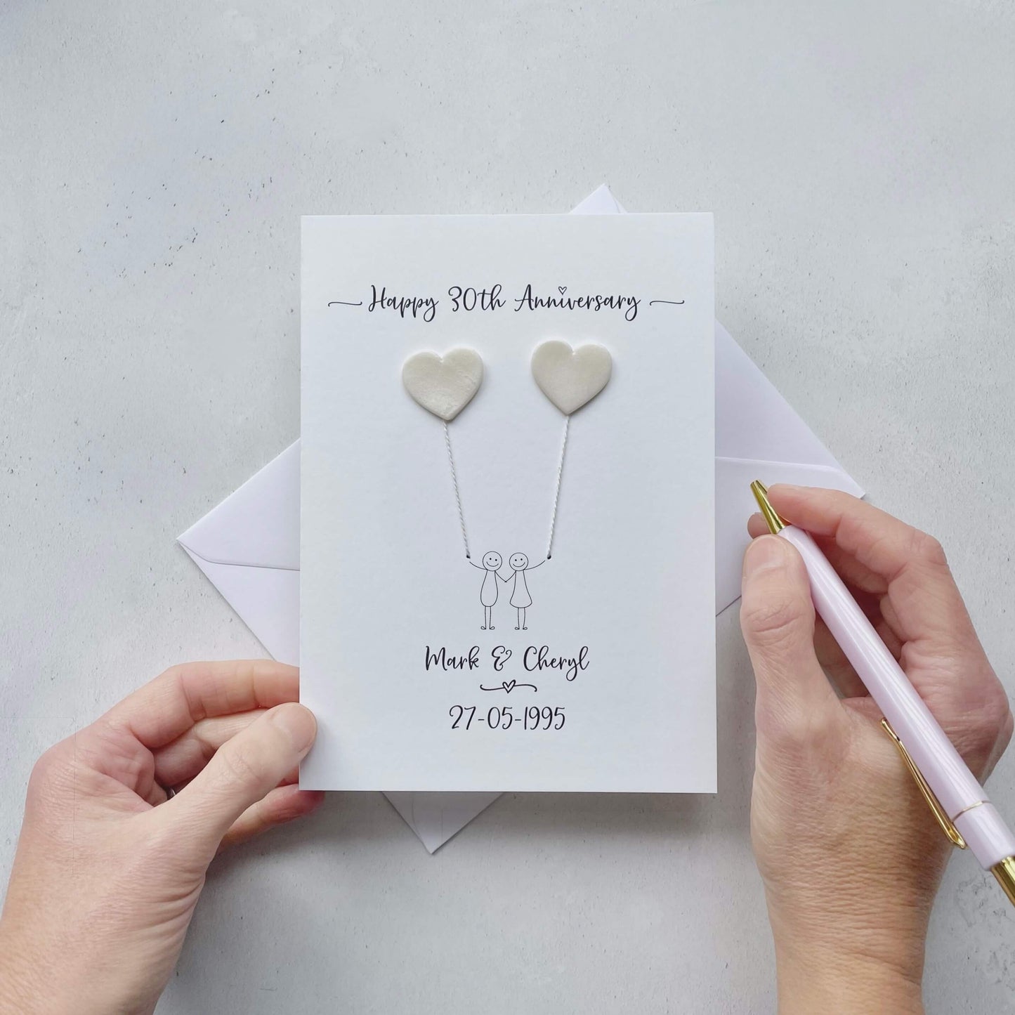 30th anniversary card - Pearl anniversary