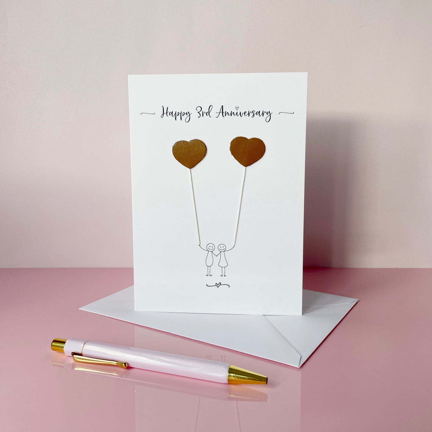 3rd anniversary card - Leather anniversary