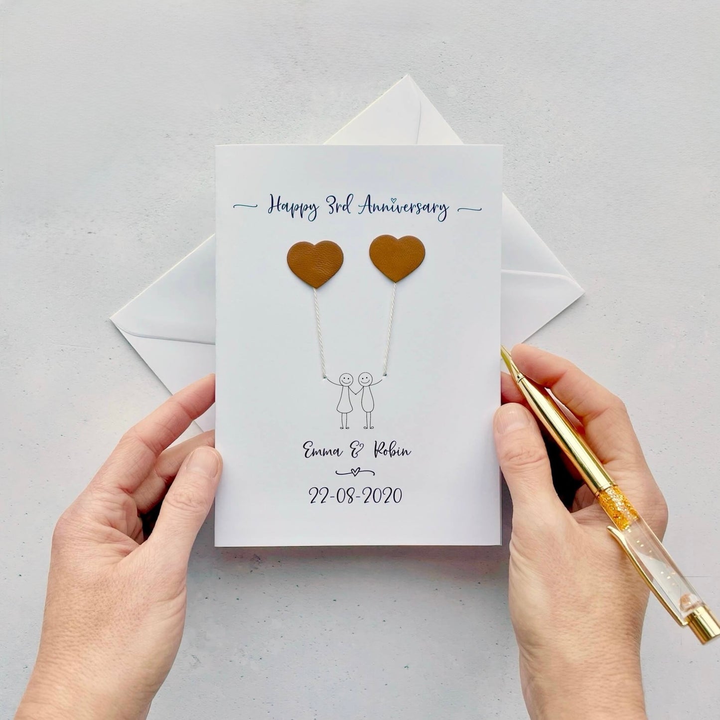 3rd anniversary card - Leather anniversary