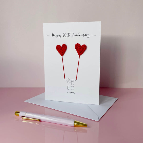 40th anniversary card - Ruby Anniversary