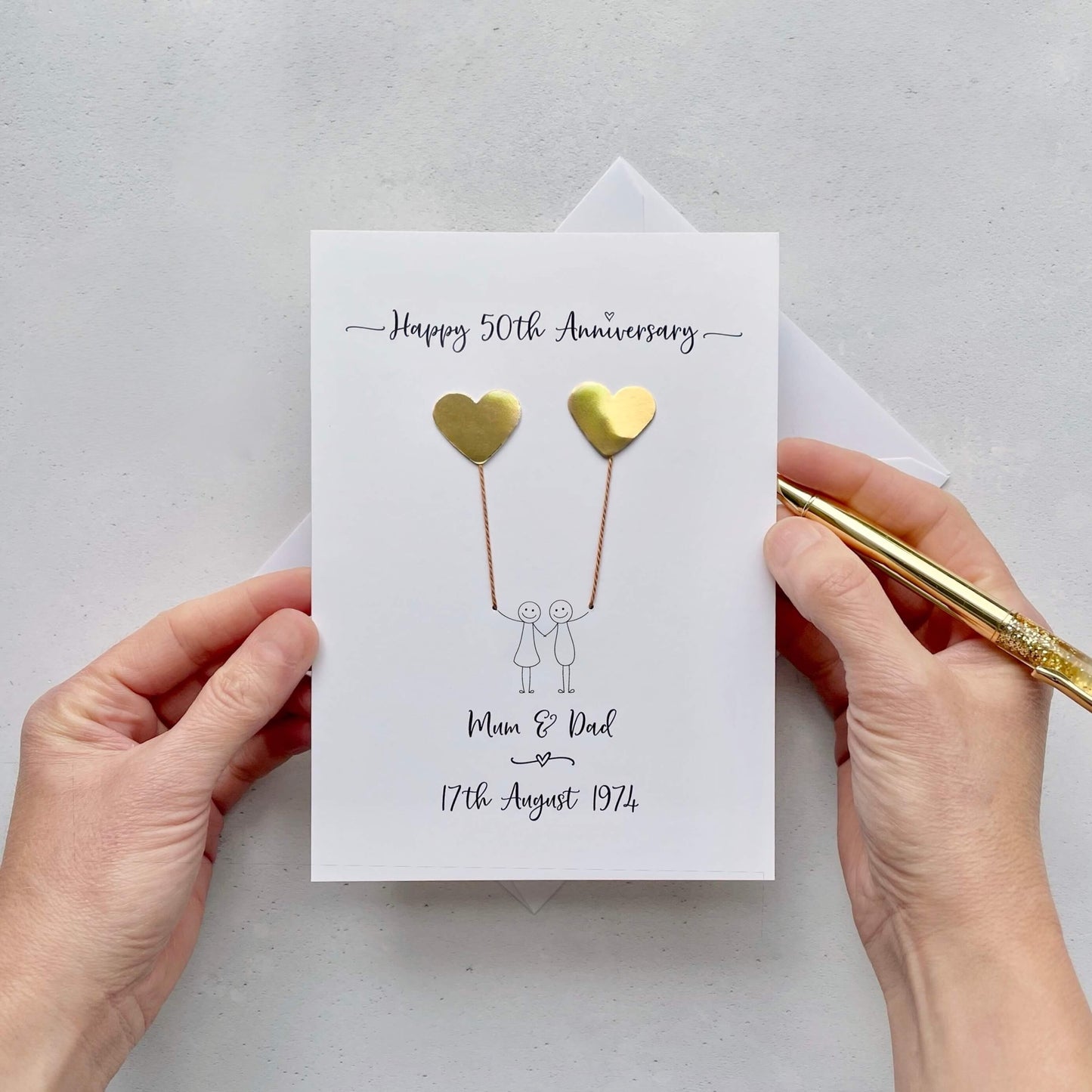 50th anniversary card - Golden anniversary