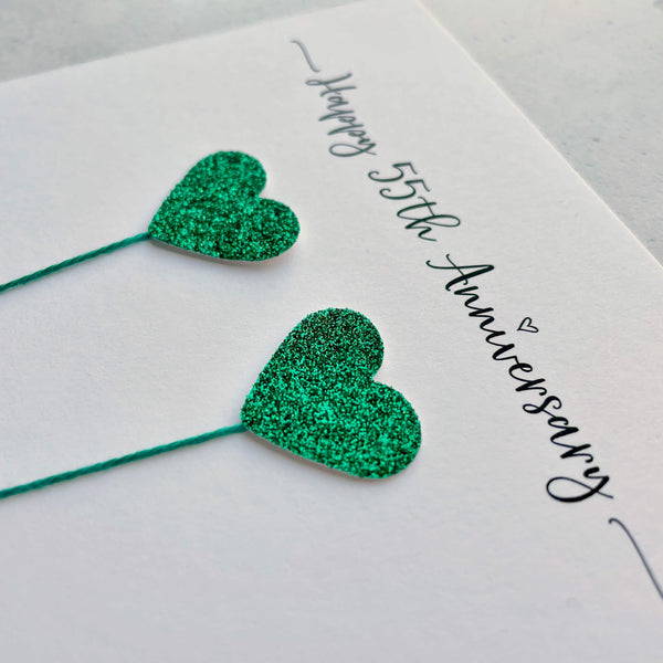 55th wedding anniversary card (Emerald anniversary)
