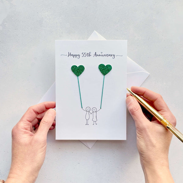 55th wedding anniversary card (Emerald anniversary)