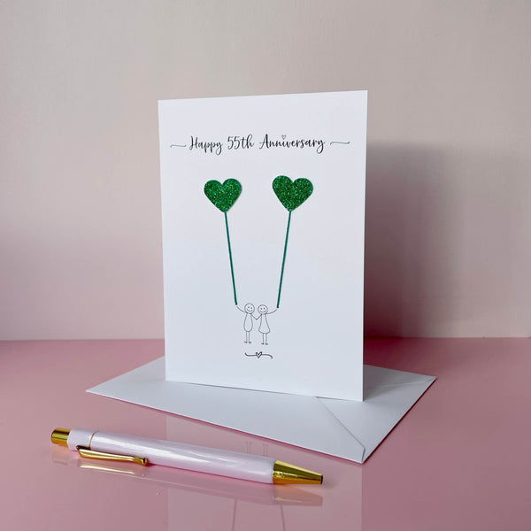 55th anniversary card - Emerald anniversary
