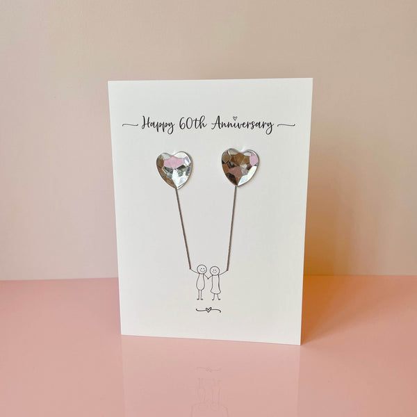 60th wedding anniversary card (Diamond anniversary)