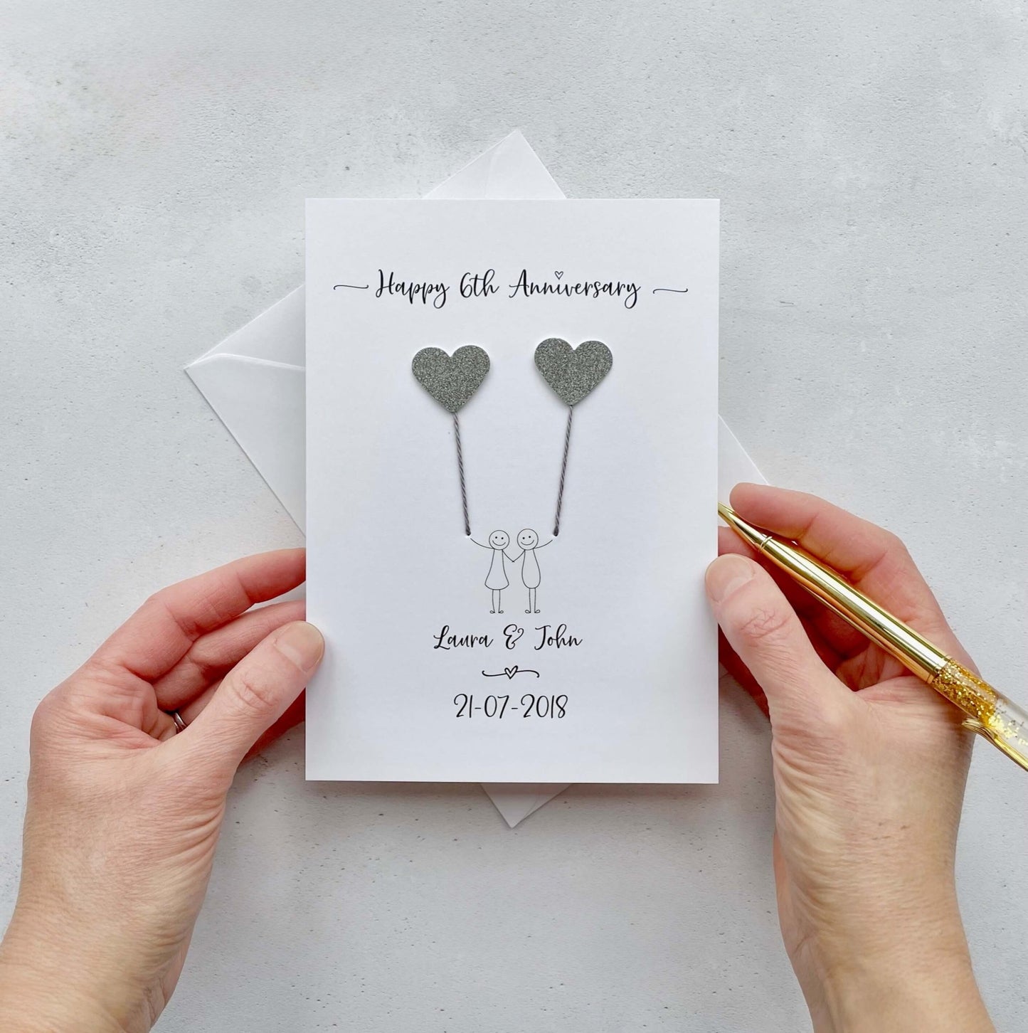 6th anniversary card - Iron anniversary