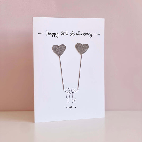 6th wedding anniversary card (Iron anniversary)