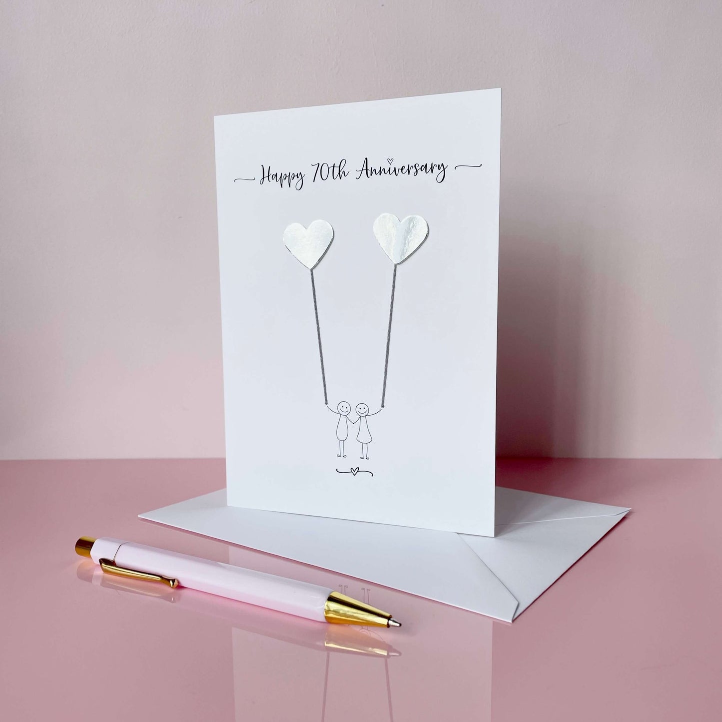70th anniversary card - Platinum anniversary