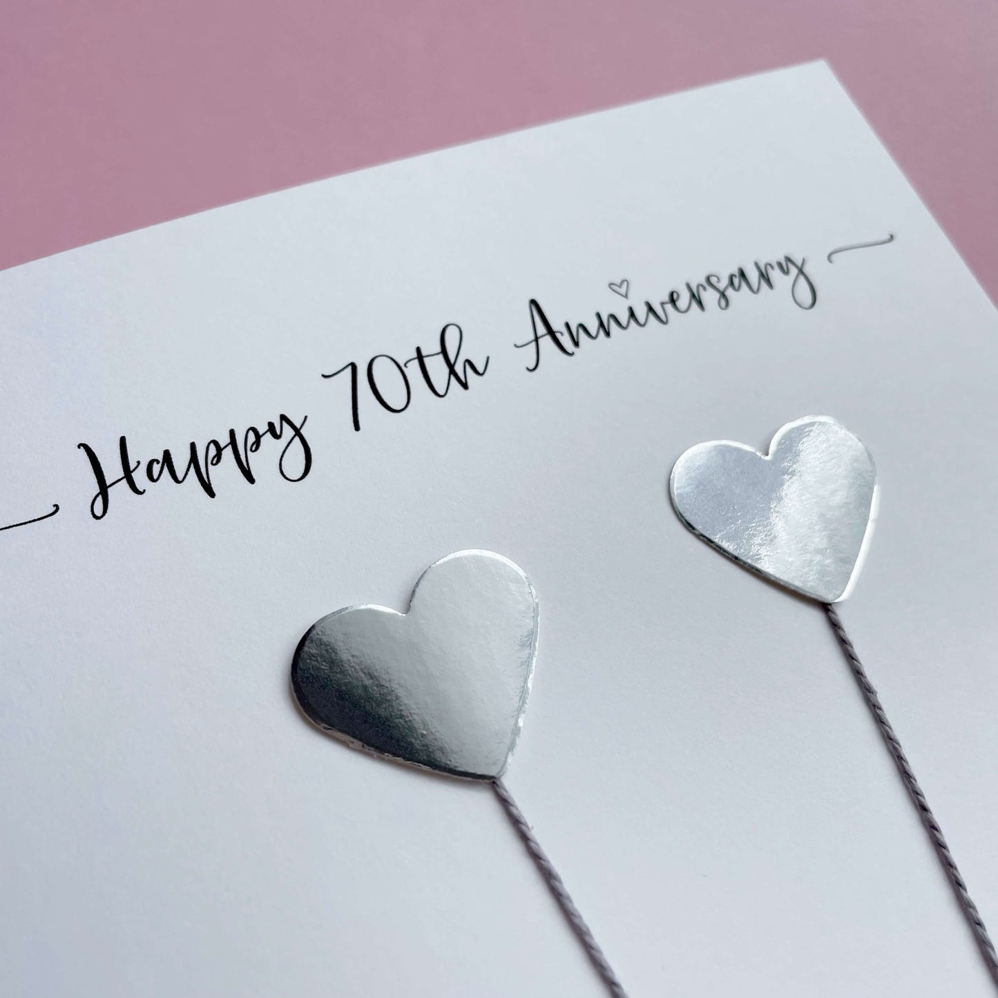 70th anniversary card - Platinum anniversary