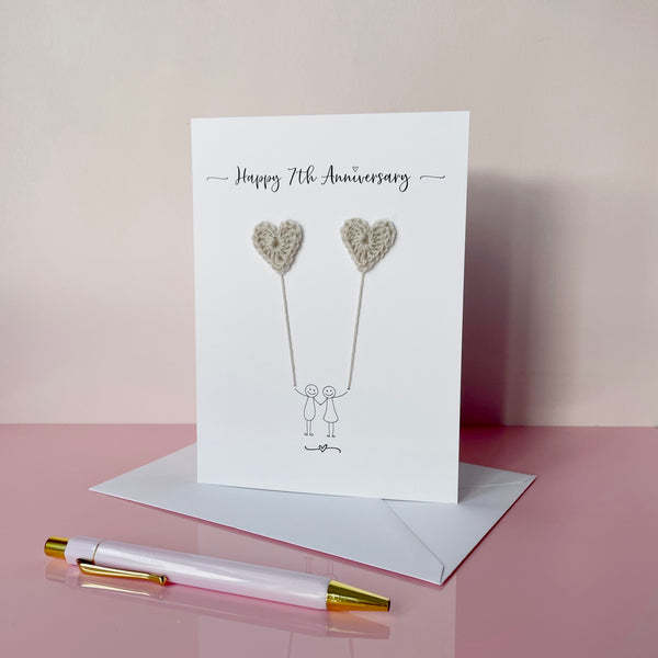 7th anniversary card - Wool anniversary