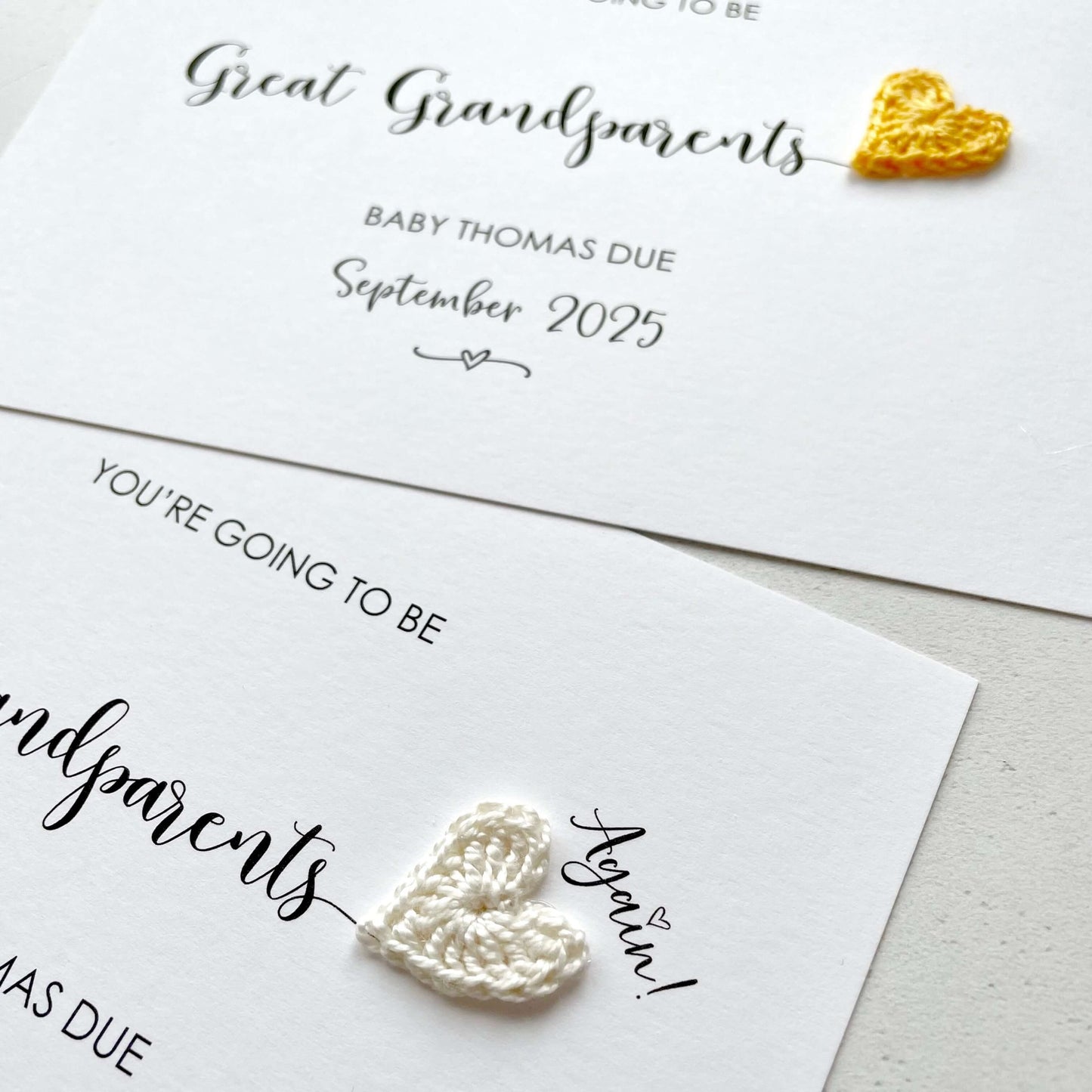 Going to be Great Grandparents card