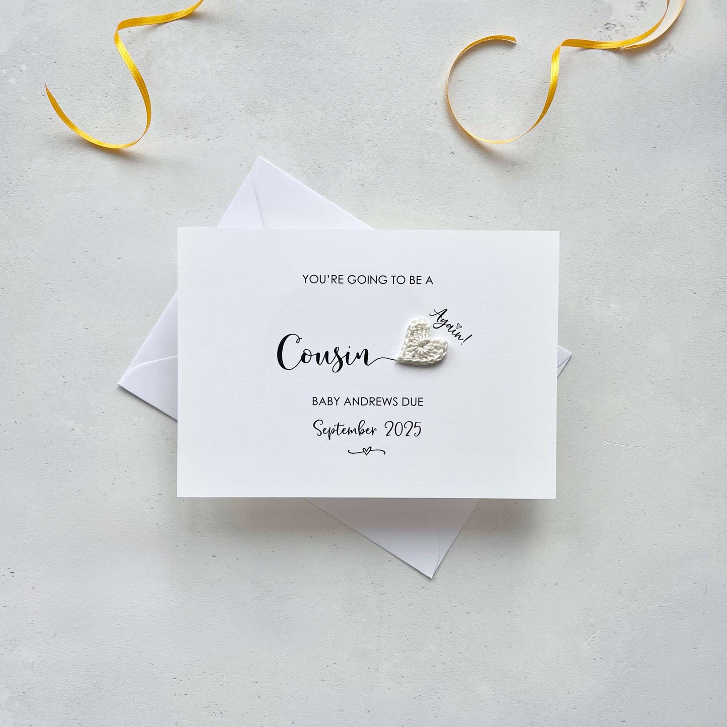 Going to be a Cousin card