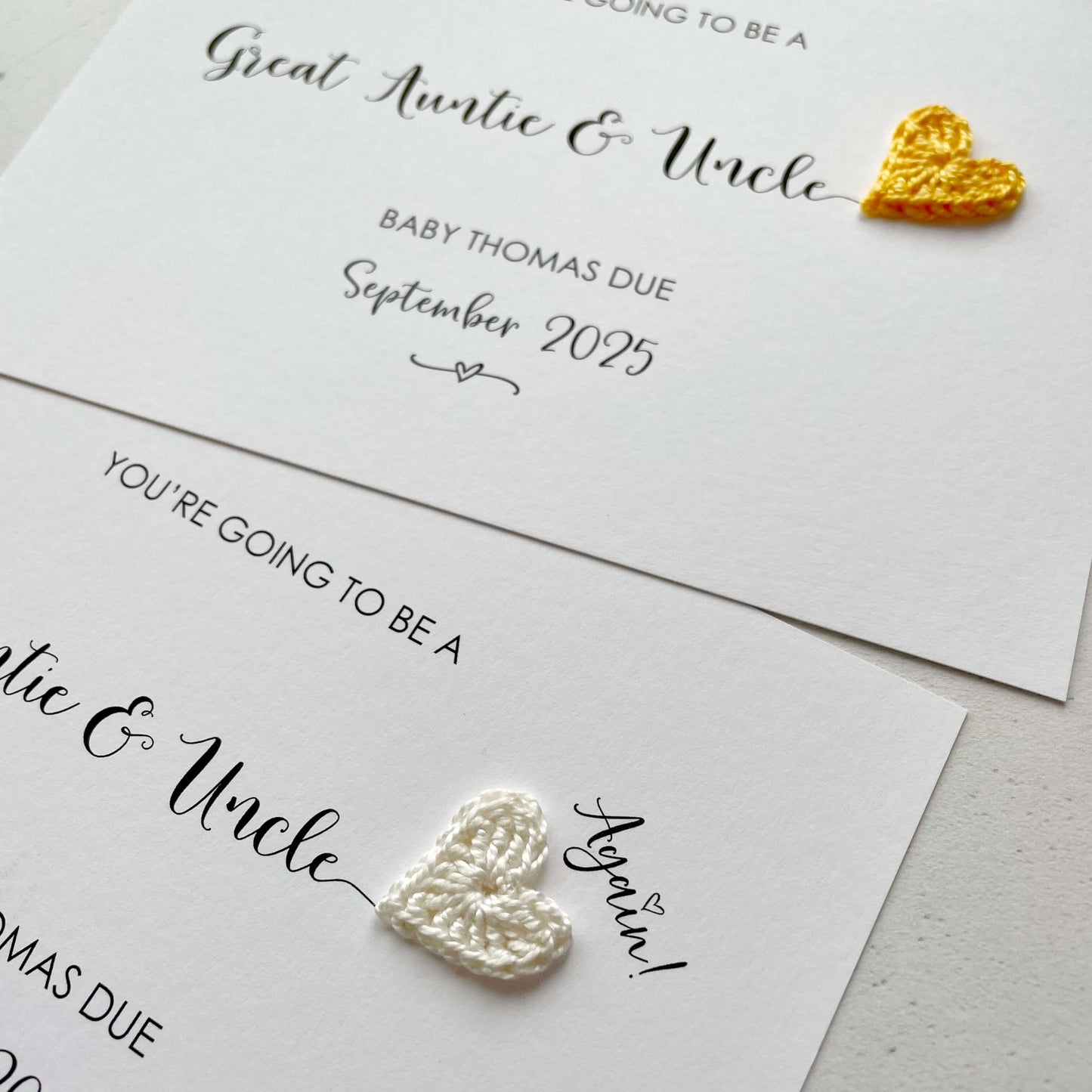 Going to be a Great Auntie & Uncle card