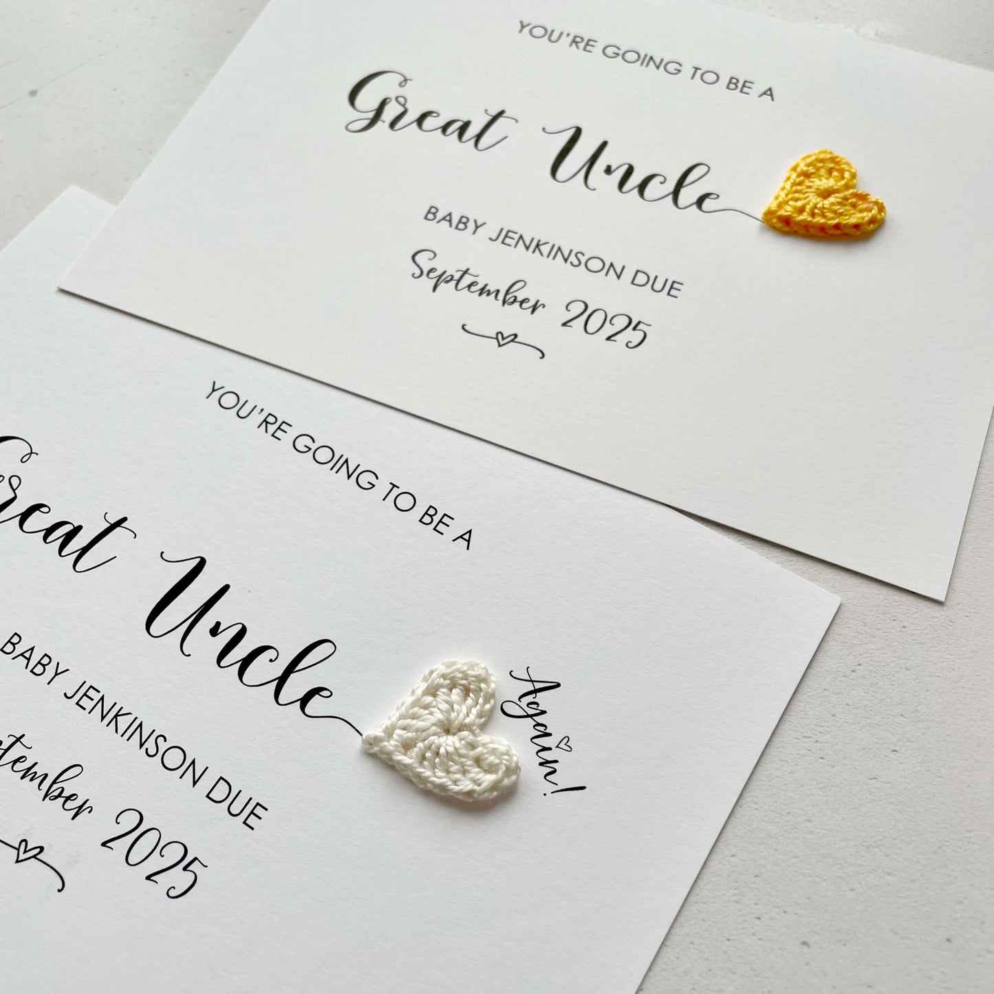 Going to be a Great Uncle card