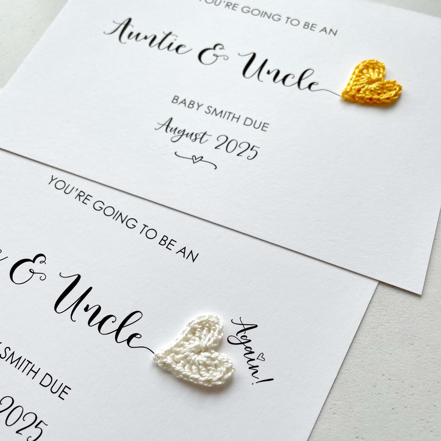 Going to be an Auntie & Uncle card