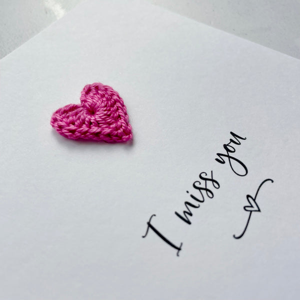 I miss you card