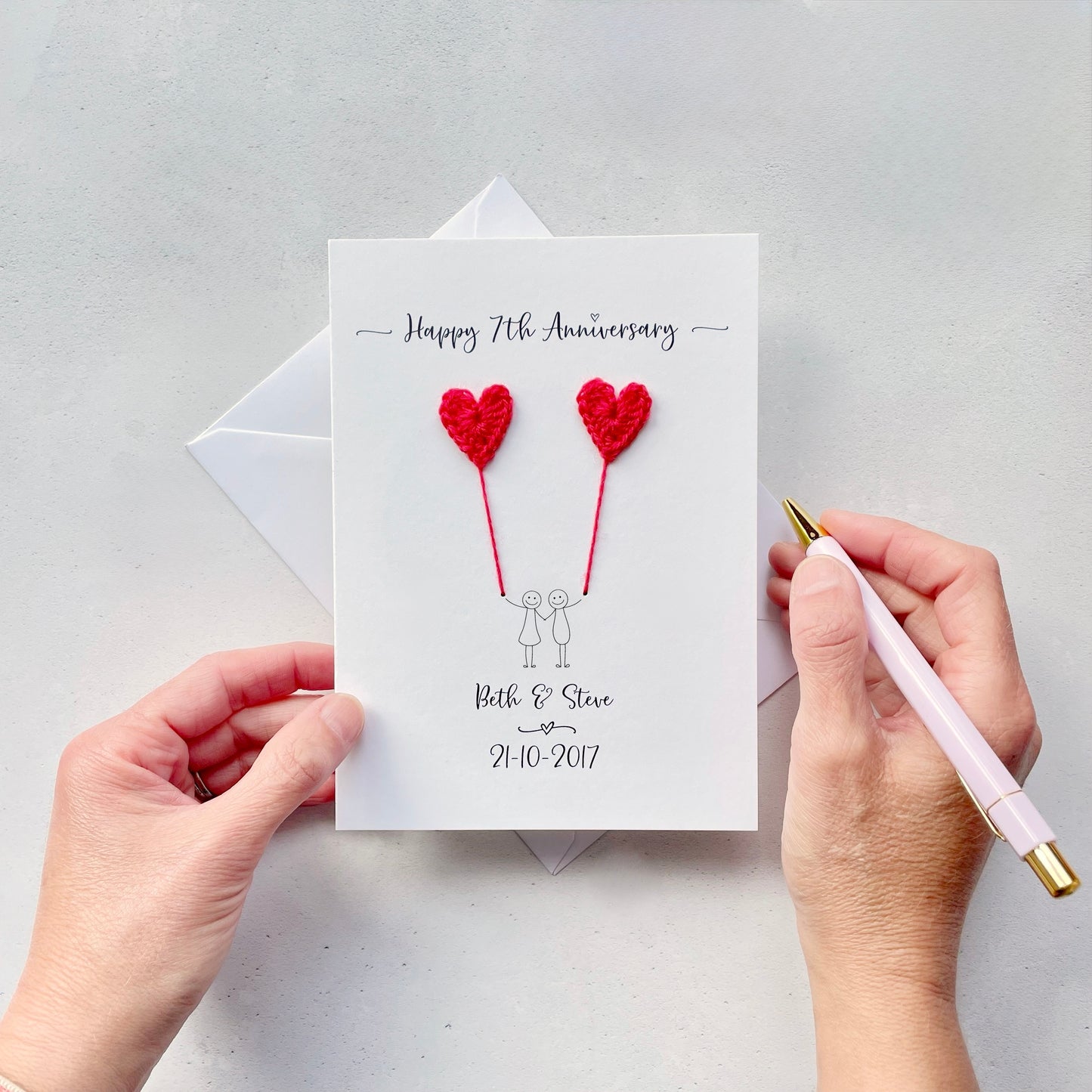 7th anniversary card - Wool anniversary