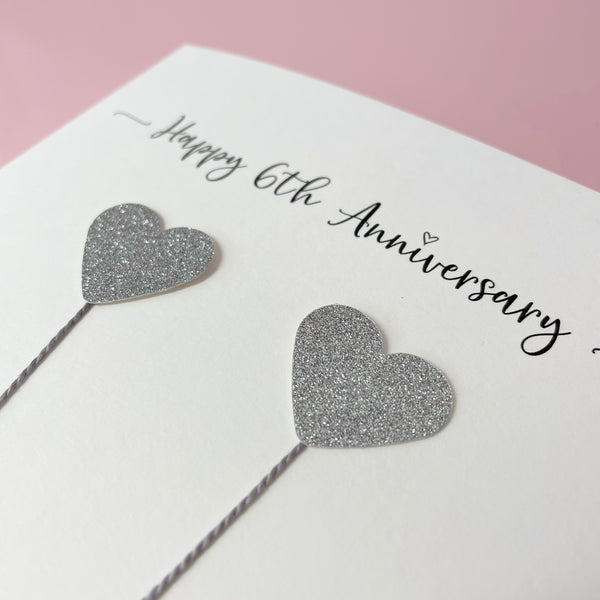 6th wedding anniversary card (Iron anniversary)