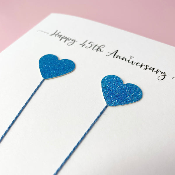 45th wedding anniversary card (Sapphire Anniversary)