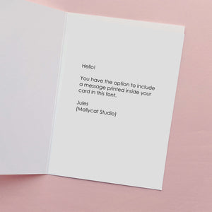 Add a printed message inside your card