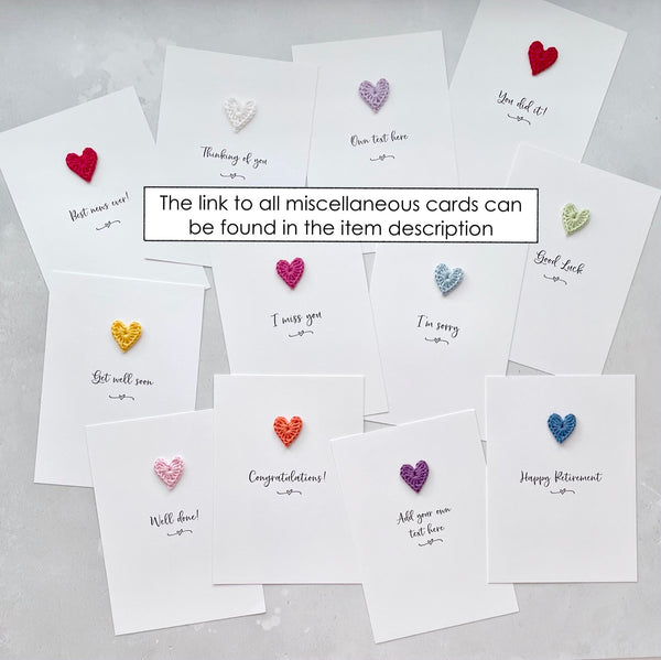 I miss you card