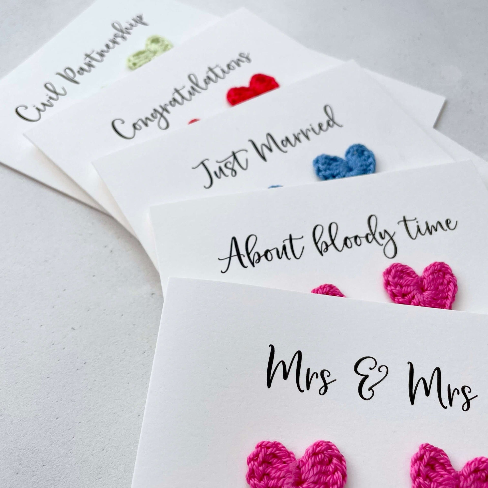 Personalised Mrs & Mrs Wedding card – Mollycat Studio