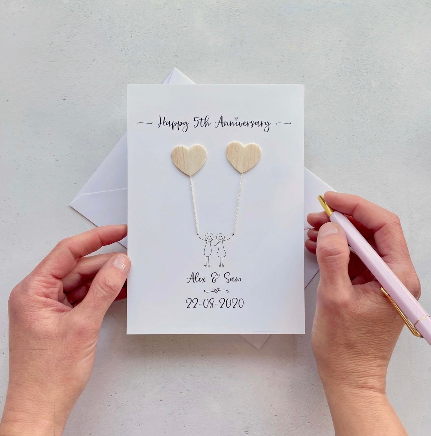 5th anniversary card - Wood anniversary