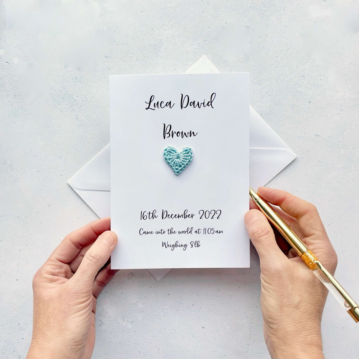 Personalised new baby card