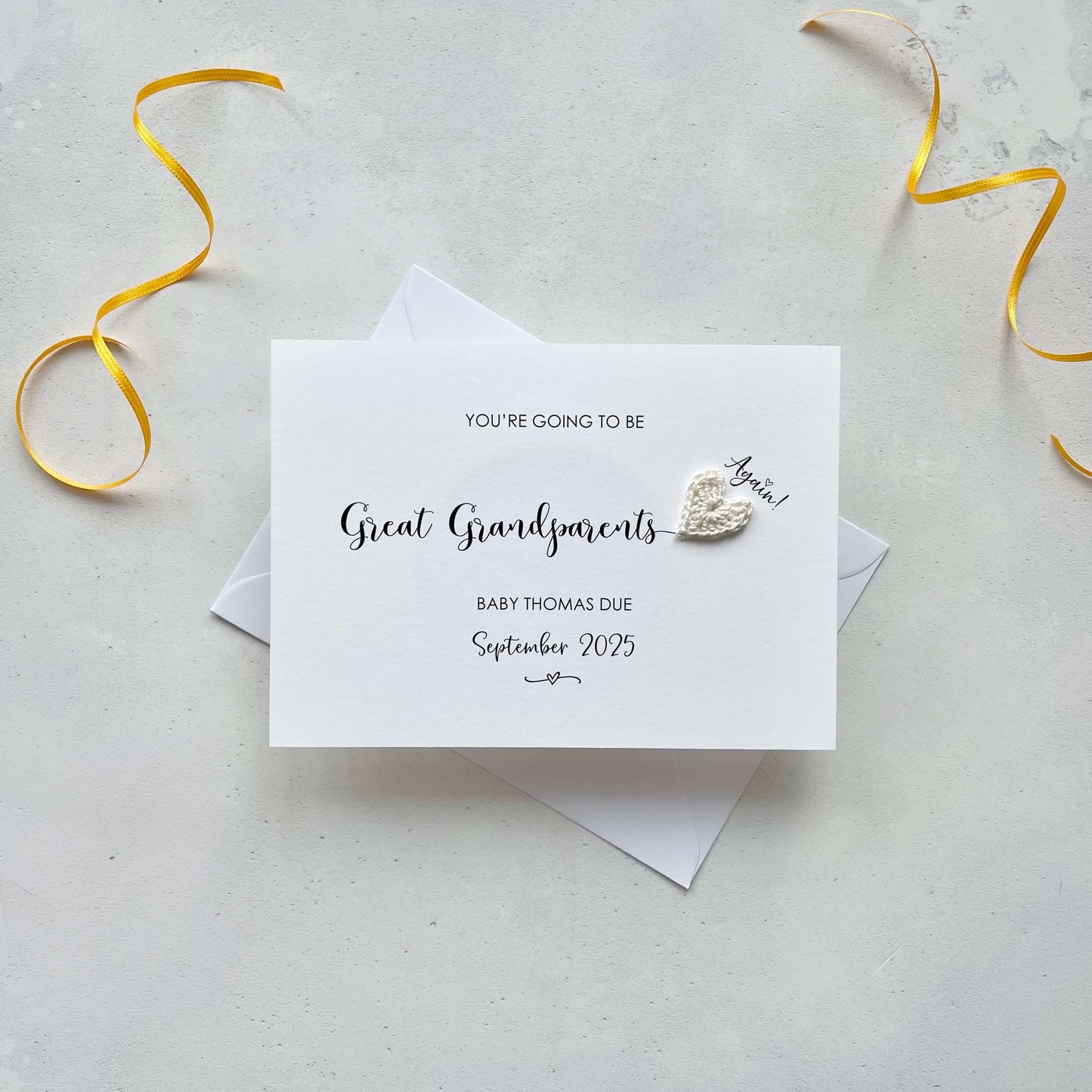 Going to be Great Grandparents card