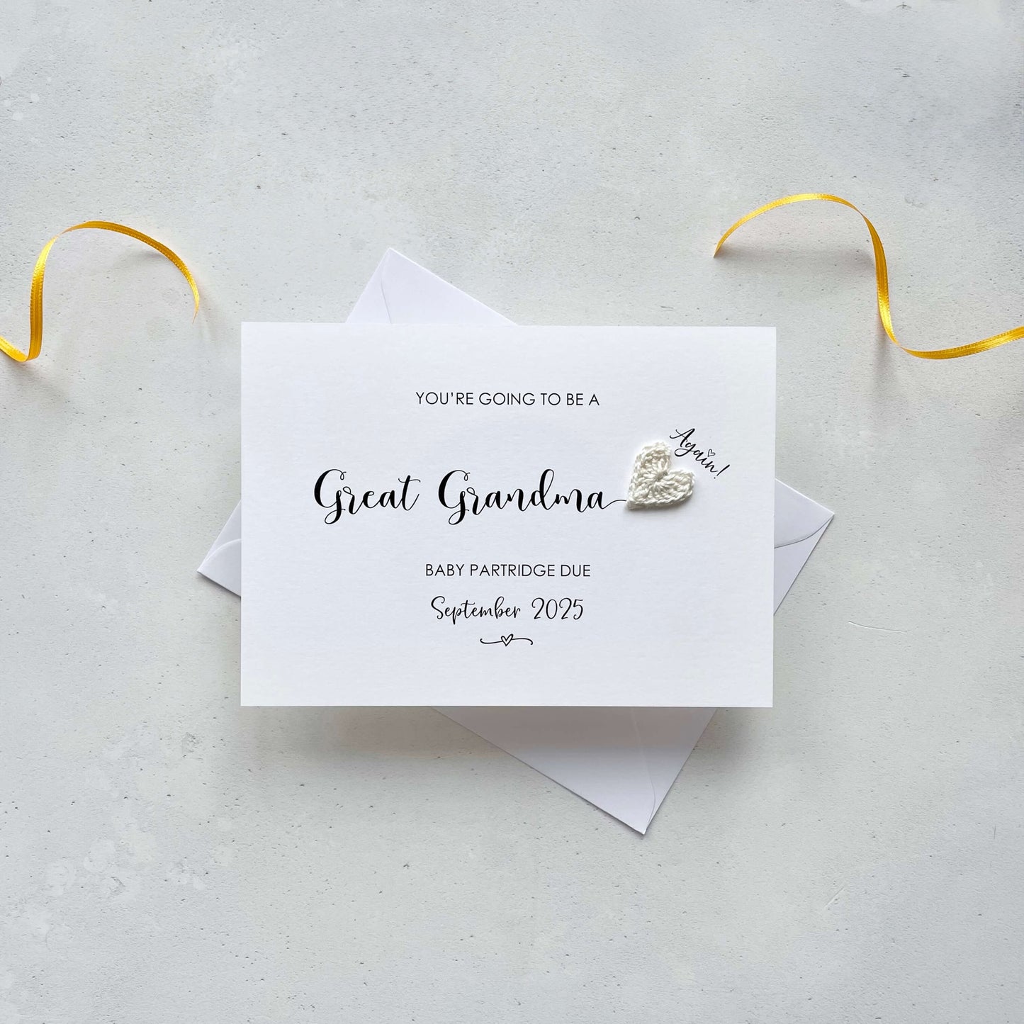 Going to be a Great Grandma card