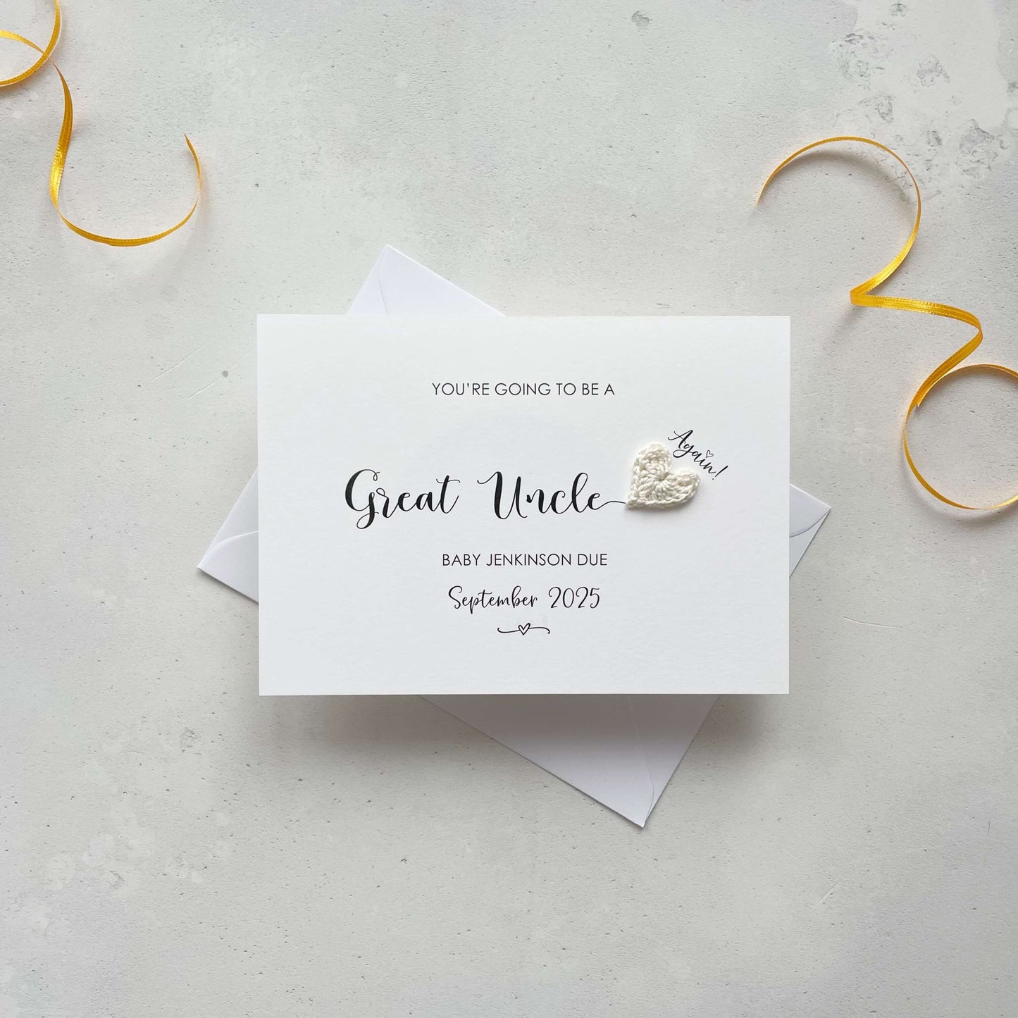 Going to be a Great Uncle card