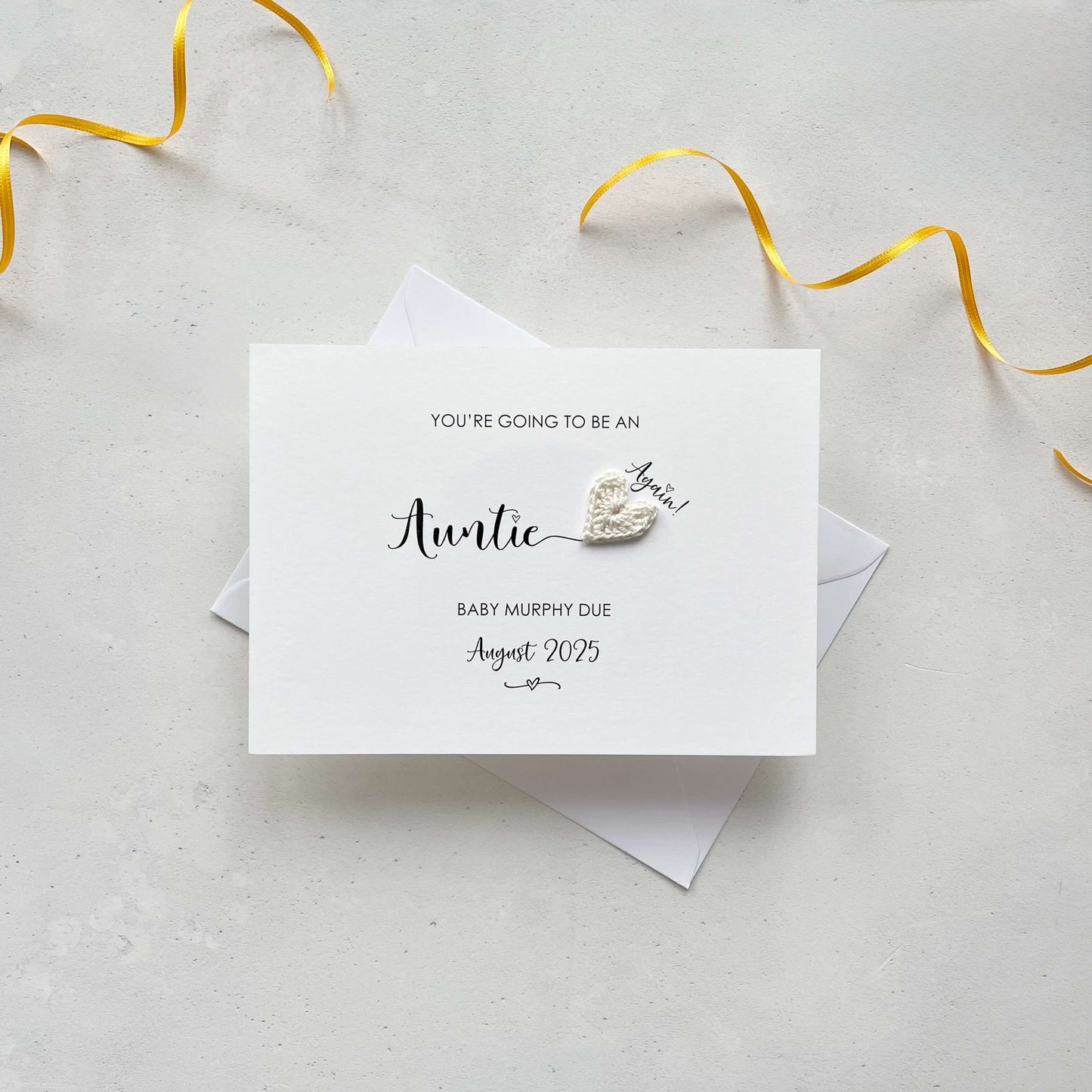 Going to be an Auntie card