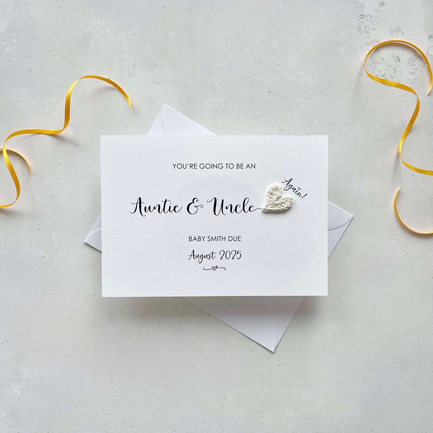 Going to be an Auntie & Uncle card