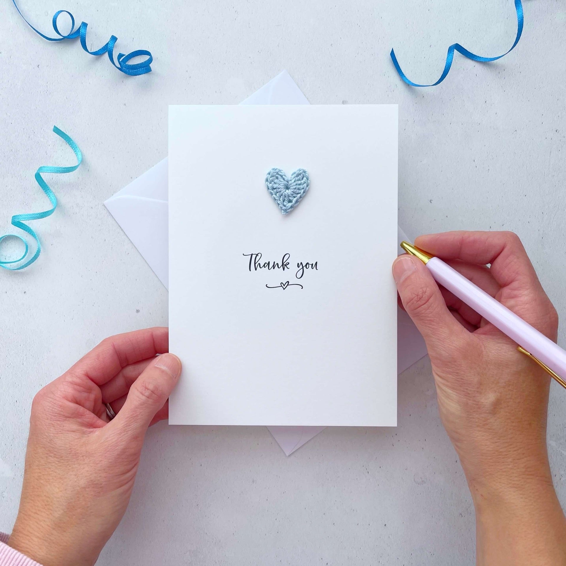 Cursive Thank You Card