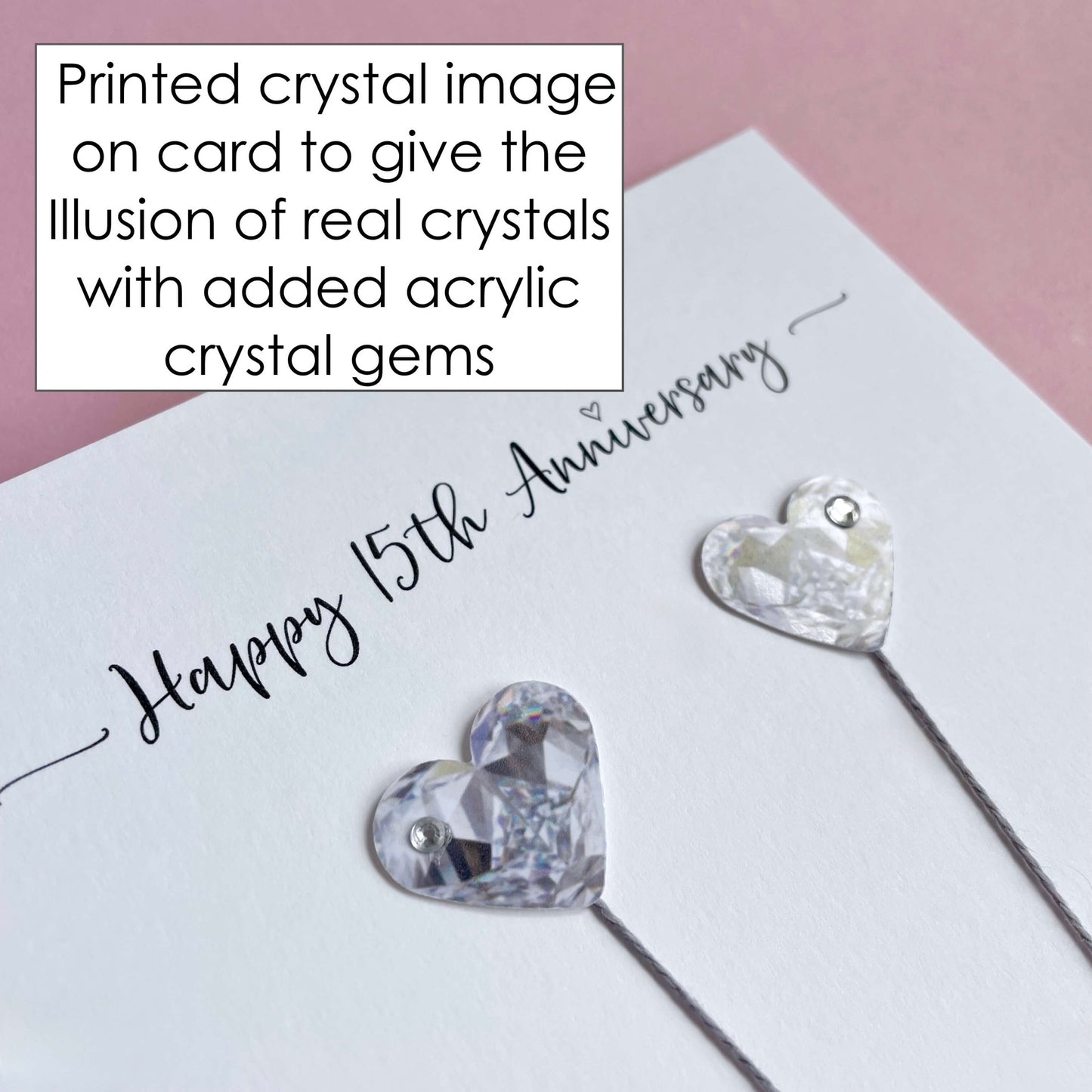 15th anniversary card - Crystal anniversary